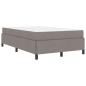 Preview: Boxspringbett Taupe, Schwarz 120 x 200 cm Stoff, Ingenieurholz