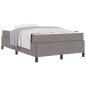 Preview: Boxspringbett Taupe, Schwarz 120 x 200 cm Stoff, Ingenieurholz