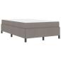 Preview: Boxspringbett Taupe, Schwarz 120 x 200 cm Stoff, Ingenieurholz