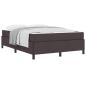 Preview: Boxspringbett Braun 140 x 190 cm Stoff, Ingenieurholz