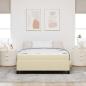 Preview: Boxspringbett Creme, Schwarz 140 x 190 cm Stoff, Ingenieurholz