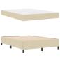 Preview: Boxspringbett Creme, Schwarz 140 x 190 cm Stoff, Ingenieurholz