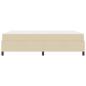 Preview: Boxspringbett Creme, Schwarz 140 x 190 cm Stoff, Ingenieurholz