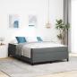 Preview: ARDEBO.de - Boxspringbett Dunkelgrau, Schwarz 140 x 200 cm