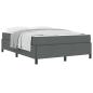 Preview: Boxspringbett Dunkelgrau, Schwarz 140 x 200 cm