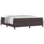 Preview: Boxspringbett Braun 180 x 200 cm Stoff, Ingenieurholz