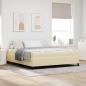 Preview: ARDEBO.de - Boxspringbett Creme, Schwarz 180 x 200 cm Stoff, Ingenieurholz