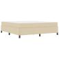 Preview: Boxspringbett Creme, Schwarz 180 x 200 cm Stoff, Ingenieurholz