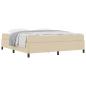 Preview: Boxspringbett Creme, Schwarz 180 x 200 cm Stoff, Ingenieurholz