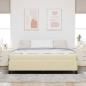 Preview: Boxspringbett Creme, Schwarz 180 x 200 cm Stoff, Ingenieurholz
