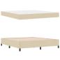 Preview: Boxspringbett Creme, Schwarz 180 x 200 cm Stoff, Ingenieurholz