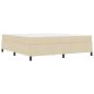 Preview: Boxspringbett Creme, Schwarz 180 x 200 cm Stoff, Ingenieurholz