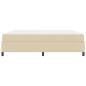 Preview: Boxspringbett Creme, Schwarz 200 x 200 cm Stoff, Ingenieurholz