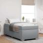 Preview: ARDEBO.de - Bettgestell Sonstiges Hellgrau 90 x 190 cm Stoff