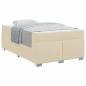 Preview: Bettgestell Sonstiges Creme 120 x 190 cm Stoff