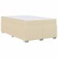 Preview: Bettgestell Sonstiges Creme 120 x 190 cm Stoff