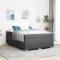 Preview: ARDEBO.de - Bettgestell Sonstiges Dunkelgrau 140 x 200 cm Stoff