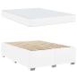 Preview: Bettgestell Sonstiges Weiß 140 x 200 cm Kunstleder