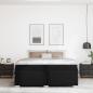 Preview: Bettgestell Sonstiges Schwarz 180 x 200 cm Kunstleder