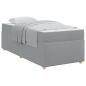 Preview: ARDEBO.de - Bettgestell mit Matratze Sonstiges Hellgrau 100 x 200 cm Stoff