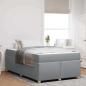 Preview: ARDEBO.de - Bettgestell mit Matratze Sonstiges Hellgrau 120 x 190 cm Stoff