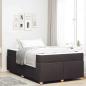 Preview: ARDEBO.de - Bettgestell mit Matratze Dunkelbraun 120 x 190 cm Stoff