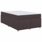Preview: Bettgestell mit Matratze Dunkelbraun 120 x 190 cm Stoff