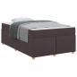 Preview: Bettgestell mit Matratze Dunkelbraun 120 x 190 cm Stoff