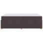 Preview: Bettgestell mit Matratze Dunkelbraun 120 x 190 cm Stoff