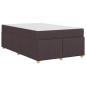 Preview: Bettgestell mit Matratze Dunkelbraun 120 x 190 cm Stoff