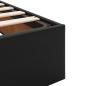 Preview: Bettgestell mit Matratze Schwarz 160 x 200 cm Kunstleder