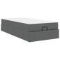 Preview: Bettgestell Dunkelgrau 90 x 200 cm Stoff