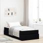 Preview: ARDEBO.de - Bettgestell Schwarz 90 x 200 cm Stoff