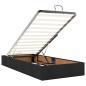 Preview: Bettgestell Schwarz 90 x 200 cm Stoff