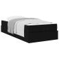 Preview: Bettgestell Schwarz 90 x 200 cm Stoff