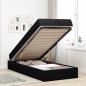 Preview: Bettgestell Schwarz 90 x 200 cm Stoff