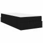 Preview: Bettgestell Schwarz 90 x 200 cm Stoff