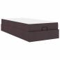 Preview: Bettgestell Dunkelbraun 90 x 200 cm Stoff