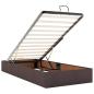 Preview: Bettgestell Dunkelbraun 90 x 200 cm Stoff