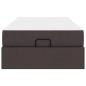 Preview: Bettgestell Dunkelbraun 90 x 200 cm Stoff