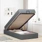 Preview: Bettgestell Dunkelgrau 100 x 200 cm Stoff