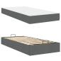 Preview: Bettgestell Dunkelgrau 100 x 200 cm Stoff