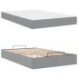 Preview: Bettgestell Hellgrau 120 x 190 cm Stoff