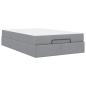 Preview: Bettgestell Hellgrau 120 x 190 cm Stoff