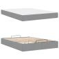 Preview: Bettgestell Hellgrau 140 x 190 cm Stoff