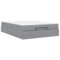 Preview: Bettgestell Hellgrau 140 x 190 cm Stoff