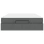 Preview: ARDEBO.de - Bettgestell Dunkelgrau 140 x 190 cm Stoff