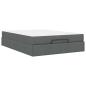 Preview: Bettgestell Dunkelgrau 140 x 190 cm Stoff