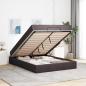 Preview: Bettgestell Dunkelbraun 140 x 200 cm Stoff