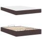 Preview: Bettgestell Dunkelbraun 140 x 200 cm Stoff